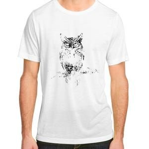 Great Horned Owl Distressed Design Adult ChromaSoft Performance T-Shirt