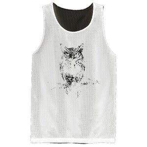 Great Horned Owl Distressed Design Mesh Reversible Basketball Jersey Tank