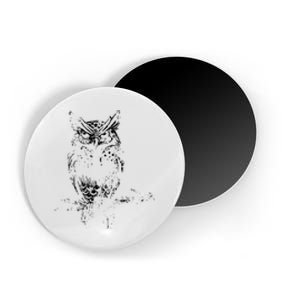 Great Horned Owl Distressed Design Magnet