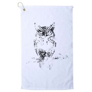 Great Horned Owl Distressed Design Platinum Collection Golf Towel