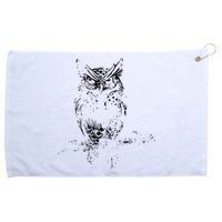 Great Horned Owl Distressed Design Grommeted Golf Towel