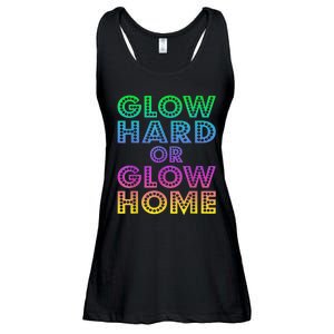 Glow Hard Or Glow Home 70s 80s For Man Woman Ladies Essential Flowy Tank