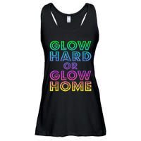 Glow Hard Or Glow Home 70s 80s For Man Woman Ladies Essential Flowy Tank