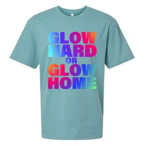 Glow Hard Or Glow Home 70s 80s For Man Woman Sueded Cloud Jersey T-Shirt