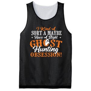 Ghost Hunting Obsession Ghosts Paranormal Scary Activity Mesh Reversible Basketball Jersey Tank