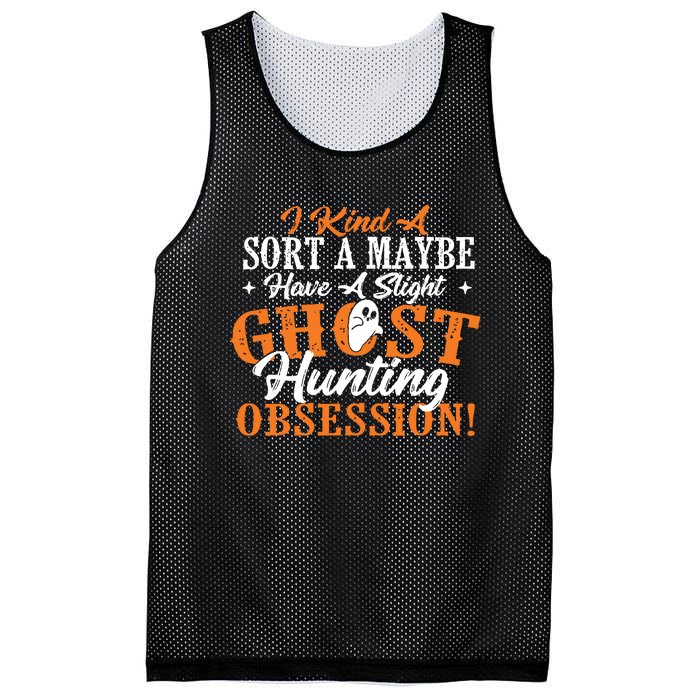 Ghost Hunting Obsession Ghosts Paranormal Scary Activity Mesh Reversible Basketball Jersey Tank