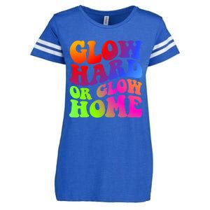 Glow Hard Or Glow Home Retro 70s 80s For Man Woman Enza Ladies Jersey Football T-Shirt