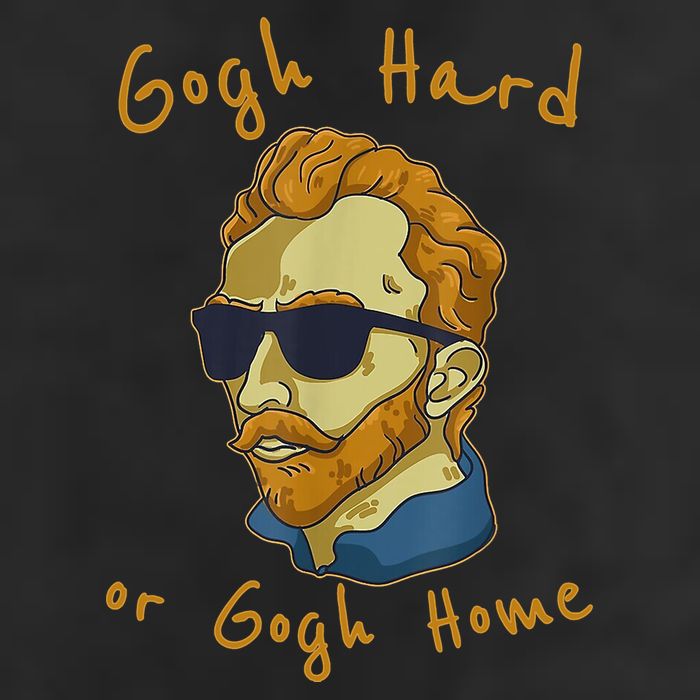 Gogh Hard Or Gogh Home Funny Vincent Van Gogh Adult Drive Performance Visor