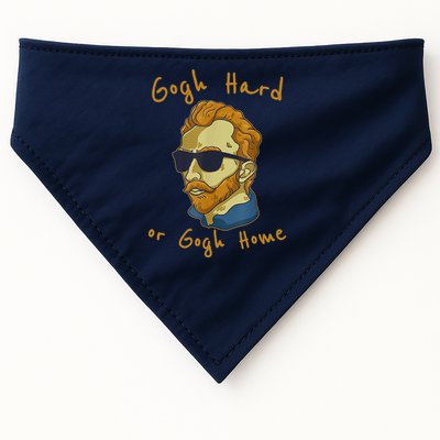 Gogh Hard Or Gogh Home Funny Vincent Van Gogh USA-Made Doggie Bandana