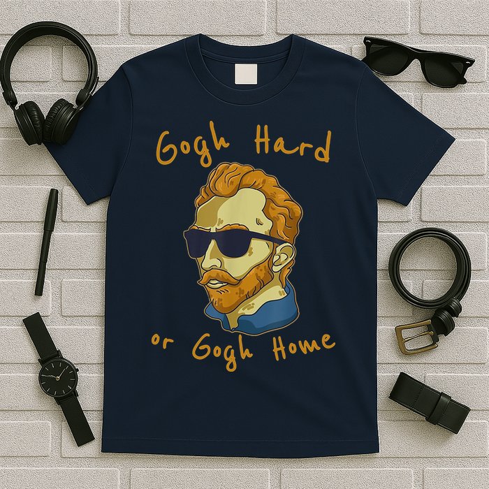 Gogh Hard Or Gogh Home Funny Vincent Van Gogh T-Shirt
