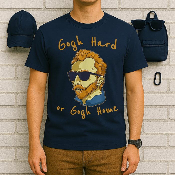 Gogh Hard Or Gogh Home Funny Vincent Van Gogh T-Shirt