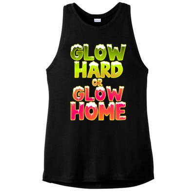 Glow Hard Or Glow Home Ladies PosiCharge Tri-Blend Wicking Tank