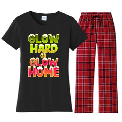 Glow Hard Or Glow Home Women's Flannel Pajama Set