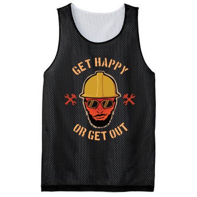 Get Happy Or Get Out Mesh Reversible Basketball Jersey Tank