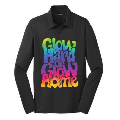 Glow Hard or Glow Home Silk Touch Performance Long Sleeve Polo