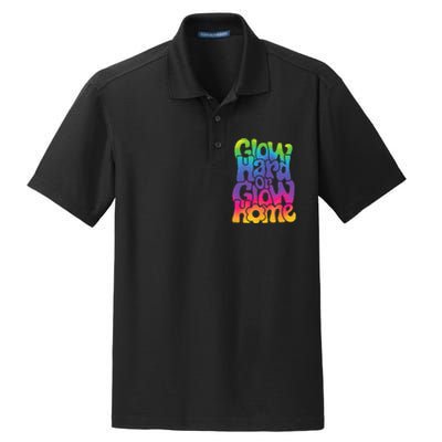 Glow Hard or Glow Home Dry Zone Grid Polo