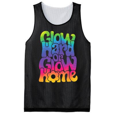 Glow Hard or Glow Home Mesh Reversible Basketball Jersey Tank