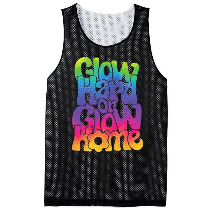 Glow Hard or Glow Home Mesh Reversible Basketball Jersey Tank