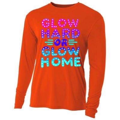 Glow Hard Or Glow Home Neon Party Lover Cooling Performance Long Sleeve Crew