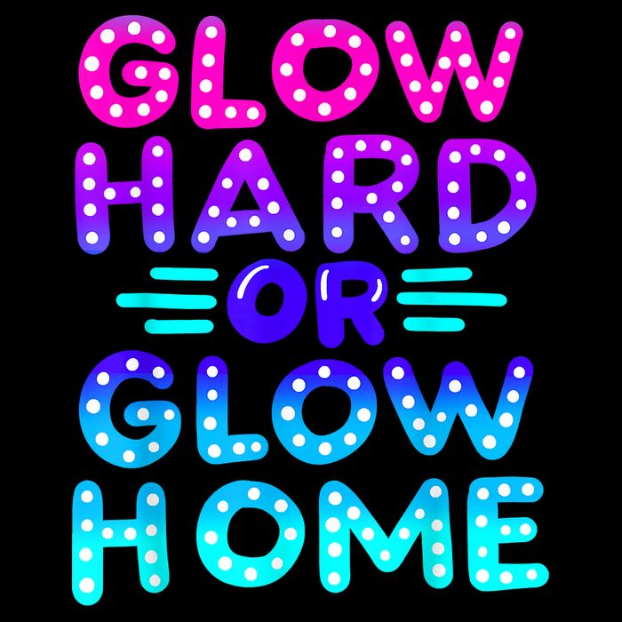 Glow Hard Or Glow Home Neon Party Lover Wool Snapback Cap