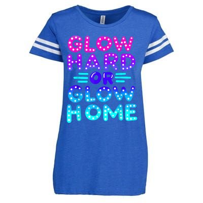 Glow Hard Or Glow Home Neon Party Lover Enza Ladies Jersey Football T-Shirt