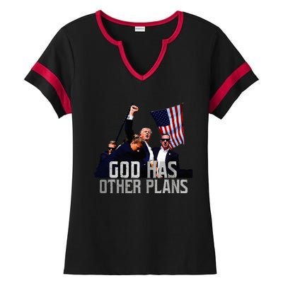 God Has Other Plans Legends Never Die Fight Ladies Halftime Notch Neck Tee