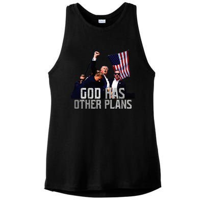 God Has Other Plans Legends Never Die Fight Ladies PosiCharge Tri-Blend Wicking Tank