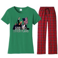 God Has Other Plans Legends Never Die Fight Women's Flannel Pajama Set