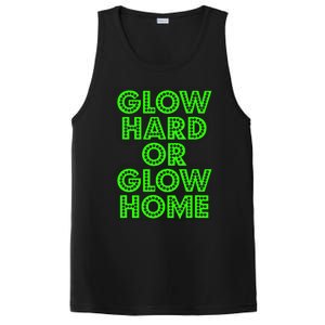 Glow Hard Or Glow Home | 70s 80s Funny Glow PosiCharge Competitor Tank