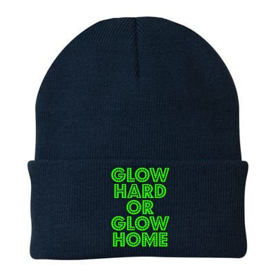 Glow Hard Or Glow Home | 70s 80s Funny Glow Knit Cap Winter Beanie