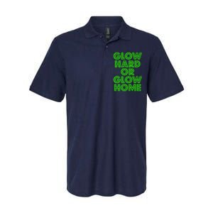 Glow Hard Or Glow Home | 70s 80s Funny Glow Softstyle Adult Sport Polo