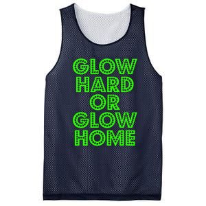 Glow Hard Or Glow Home | 70s 80s Funny Glow Mesh Reversible Basketball Jersey Tank