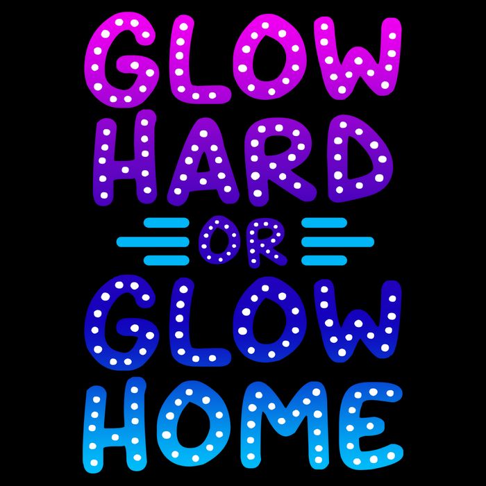 Glow Hard Or Glow Home Party 7-Panel Snapback Hat