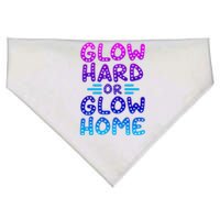 Glow Hard Or Glow Home Party USA-Made Doggie Bandana