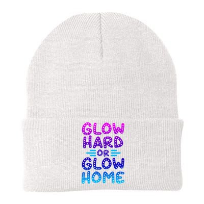 Glow Hard Or Glow Home Party Knit Cap Winter Beanie