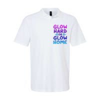 Glow Hard Or Glow Home Party Softstyle Adult Sport Polo