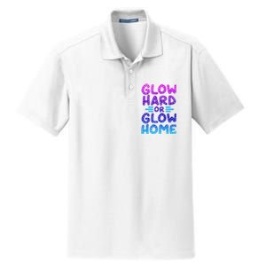 Glow Hard Or Glow Home Party Dry Zone Grid Polo