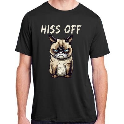 Grumpy Hiss Off Cat Meow Cat Adult ChromaSoft Performance T-Shirt