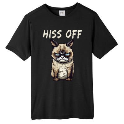 Grumpy Hiss Off Cat Meow Cat Tall Fusion ChromaSoft Performance T-Shirt