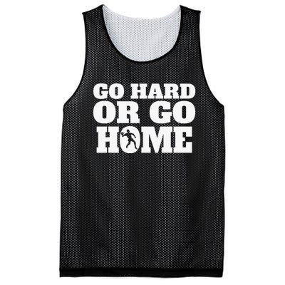 Go Hard Or Go Home Racquetball Funny Gift Mesh Reversible Basketball Jersey Tank