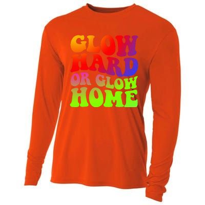 Glow Hard Or Glow Home 70s 80s Cooling Performance Long Sleeve Crew