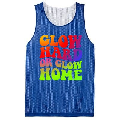 Glow Hard Or Glow Home 70s 80s Mesh Reversible Basketball Jersey Tank