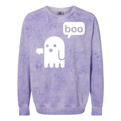 Ghost Boo Thumbs Down Colorblast Crewneck Sweatshirt