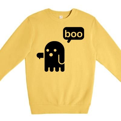 Ghost Boo Thumbs Down Premium Crewneck Sweatshirt