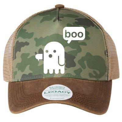 Ghost Boo Thumbs Down Legacy Tie Dye Trucker Hat