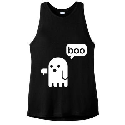 Ghost Boo Thumbs Down Ladies PosiCharge Tri-Blend Wicking Tank