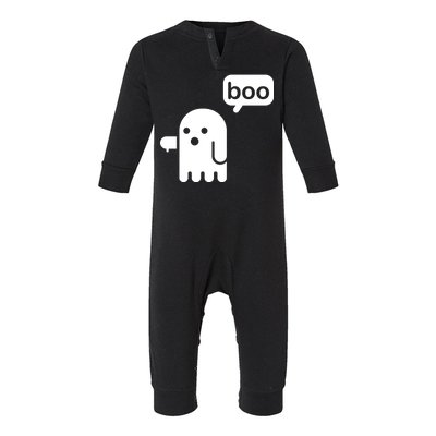 Ghost Boo Thumbs Down Infant Fleece One Piece