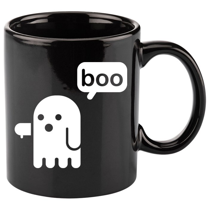 Ghost Boo Thumbs Down 11oz C Handle Ceramic Mug