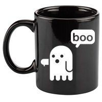 Ghost Boo Thumbs Down 11oz C Handle Ceramic Mug