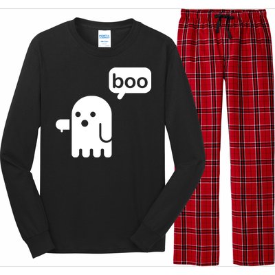 Ghost Boo Thumbs Down Long Sleeve Pajama Set